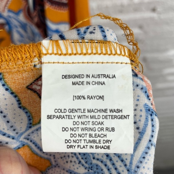 Anthropologie Abel The Label Dress Tiered Maxi Floral Peasant Cottage Bohemian S - Picture 15 of 16